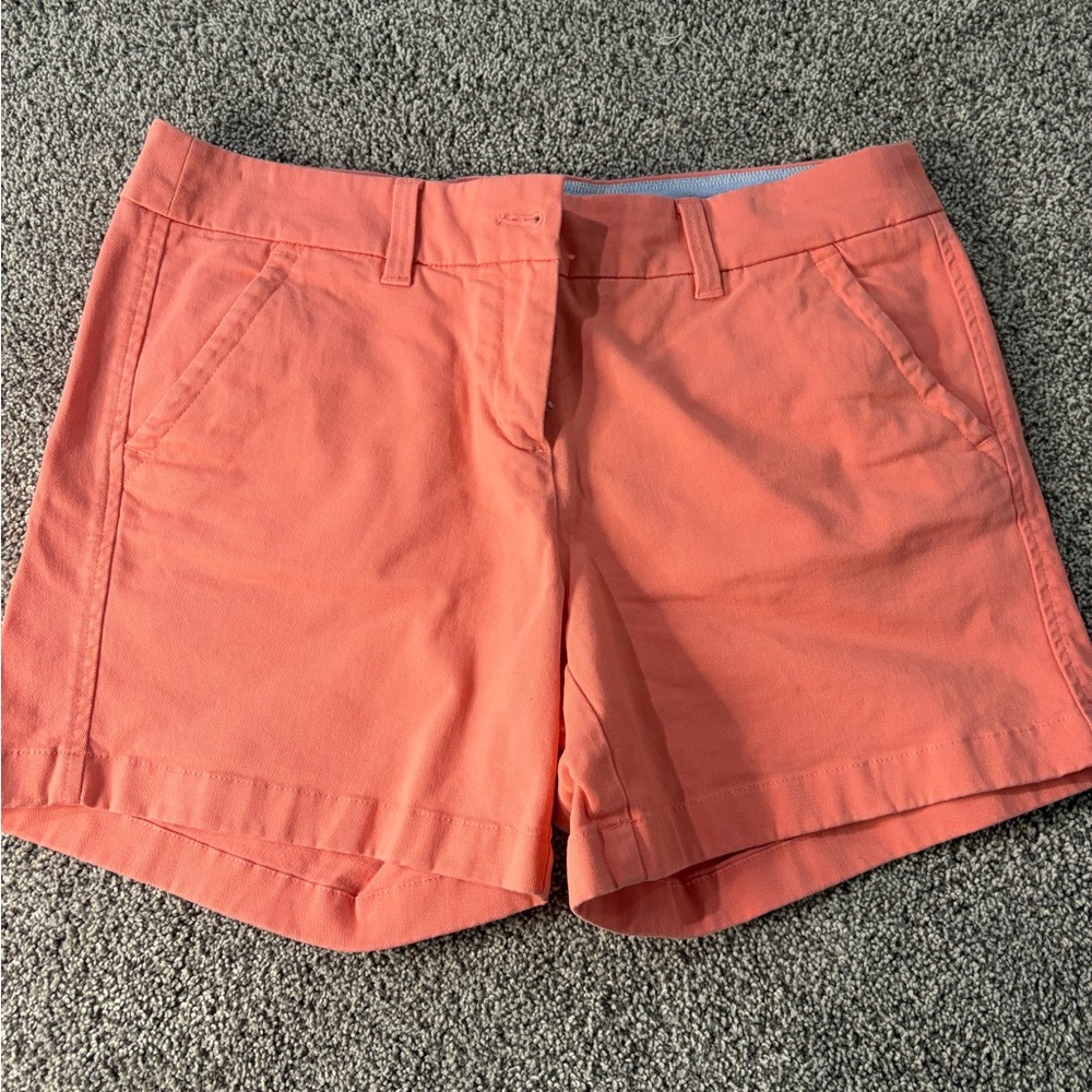 Southern Tide Coral Cotton Shorts Size 6 Classic Summer Preppy